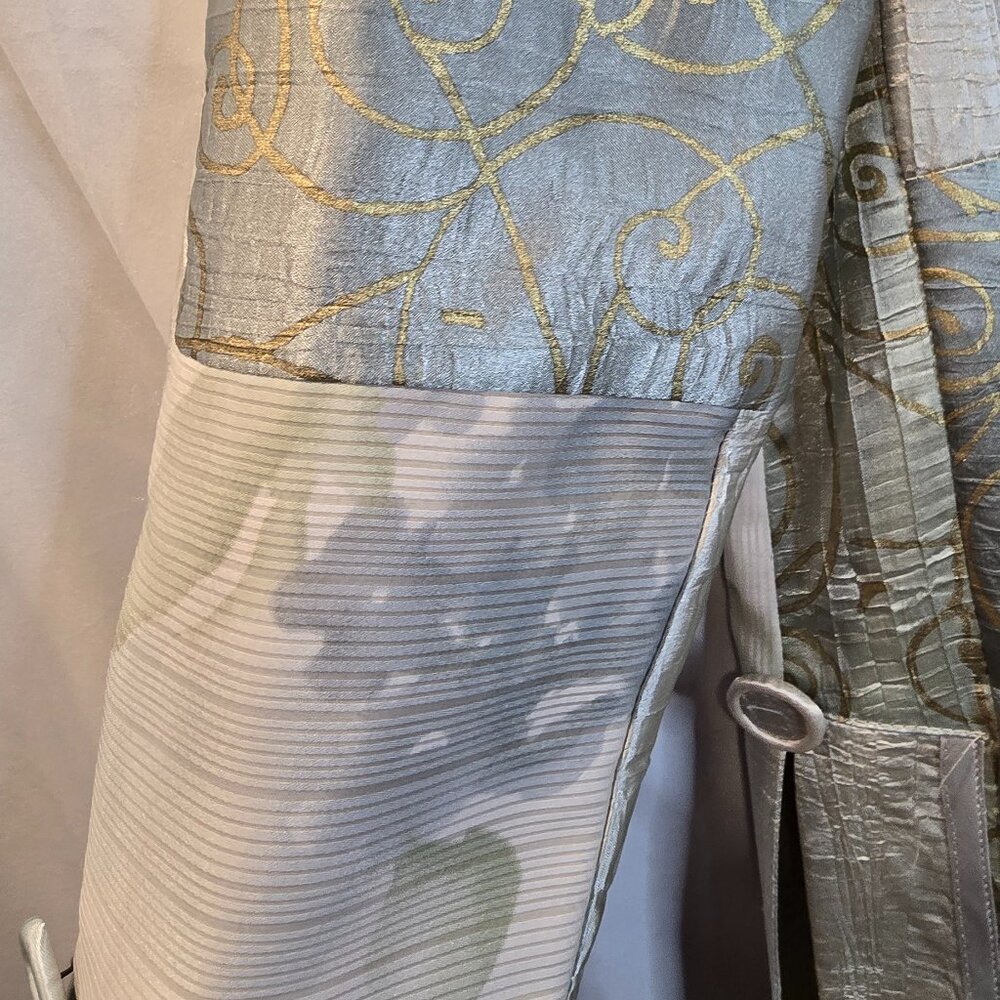 80's Jeanne Marc Collection Kimono Green With Gold Size 2 - Picture 9 of 14